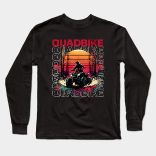 Quadbike Multitext Design Long Sleeve T-Shirt